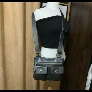 Denier Leather Cross Body bag